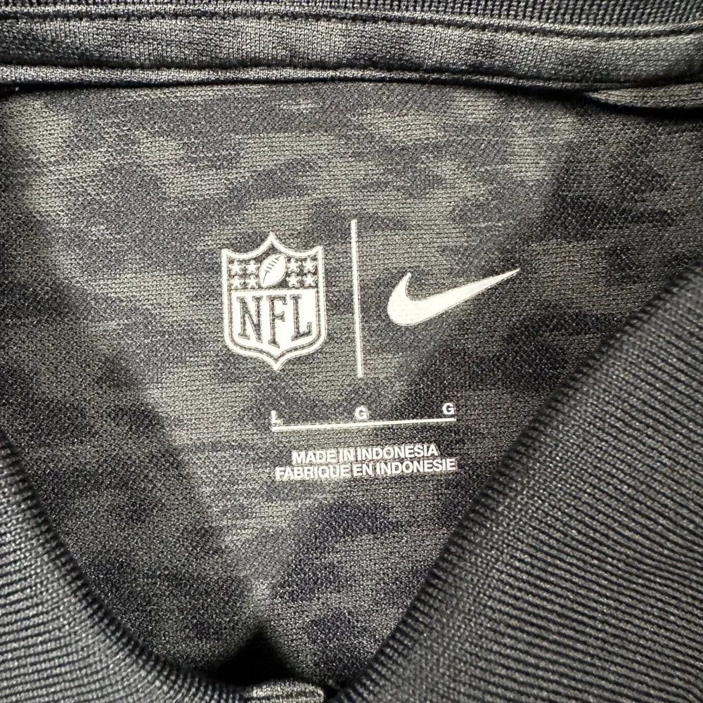 Nike New York Jets Mens Large Polo Shirt Black Gray Camo NKGJ-055Y NFL